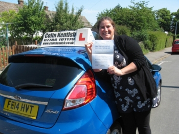 04 July 2014 - Valerie passed in Sevenoaks on her 2nd attempt. Well done Valerie for controlling your nerves, keeping calm and achieving a positive result....