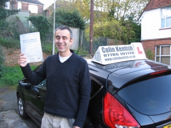 15 November 2013 - Medet passed 1st time with only 4 minor driving faults! Well done Medet, that was an excellent result.



