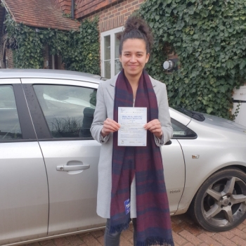 10 December 2021 - Samantha passed in Sevenoaks at the first attempt. Well done Sam, that was a really good result....