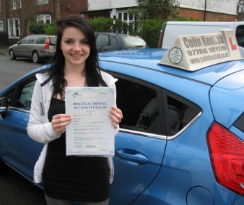 09 January 2013 - Ellen passed with only 2 minor driving faults! Well done Ellen, that was a brilliant result. All your hard work and effort finally paid off....