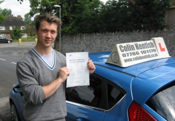 18 July 2012 - Ben passed first time with only 7 minor driving faults! Well done Ben, that was a really good result....