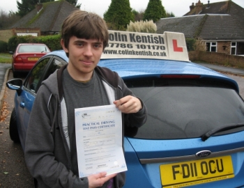 20 November 2012 - Jacob passed with just 7 minor driving faults! Well done Jacob, that was a really good result.



