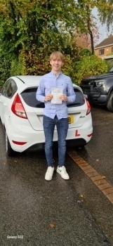 30 October 2023 - Lucas passed first time with just one driving fault! Well done Lucas, that was a brilliant result.