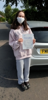 15 June 2021 - Hannah passed first time with just 4 minor driver faults! Well done Hannah, that was an excellent result.